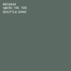 #5C6A64 - Shuttle Gray Color Image